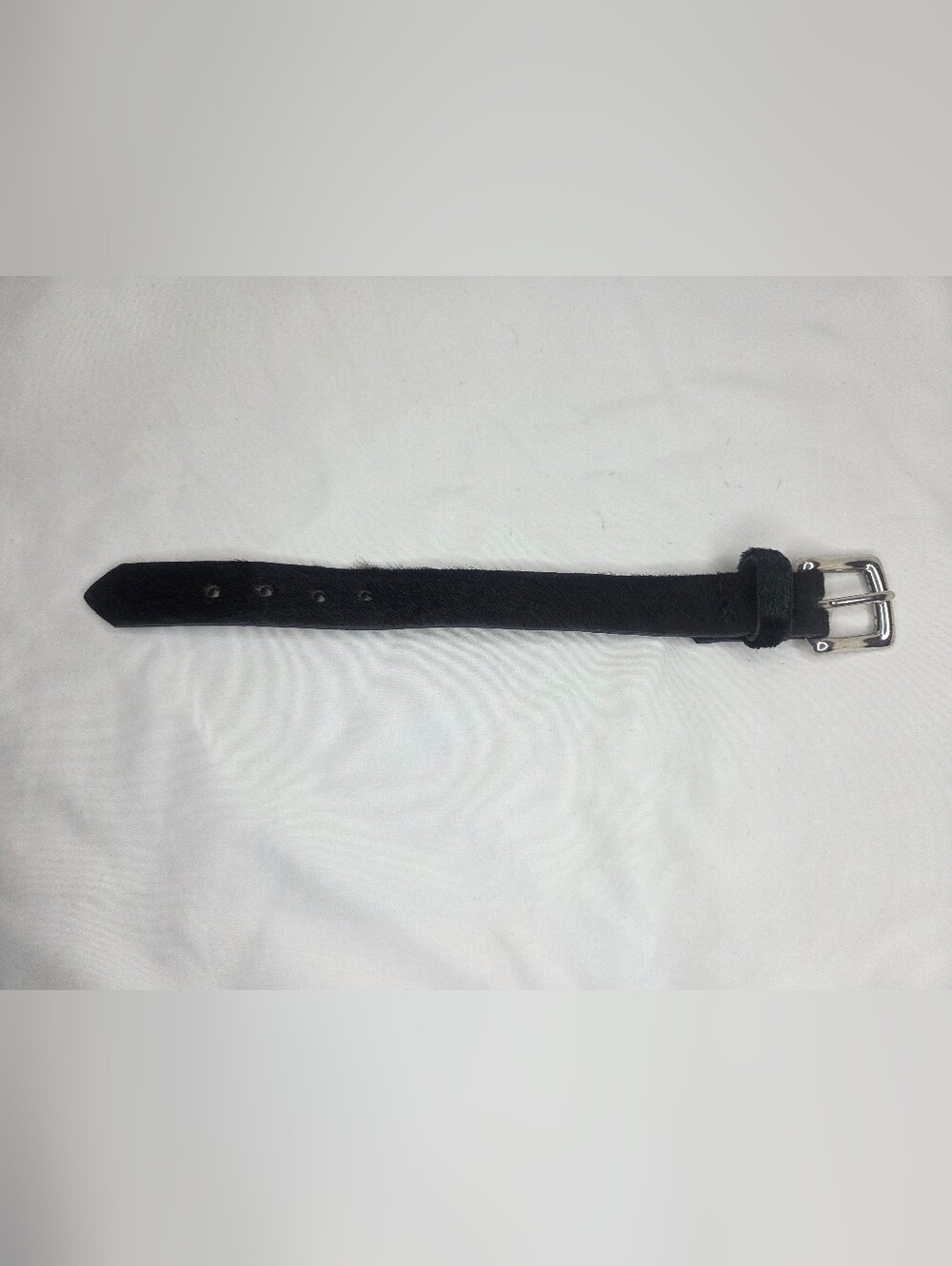AL&C Black Calf Hair Leather Buckle Bracelet - Picture 5 of 7